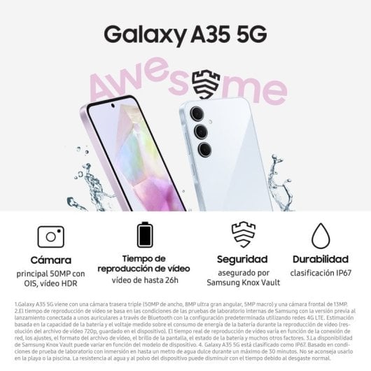 Samsung Galaxy A35 5G 6/128GB Amarillo Libre Versión Importada EU