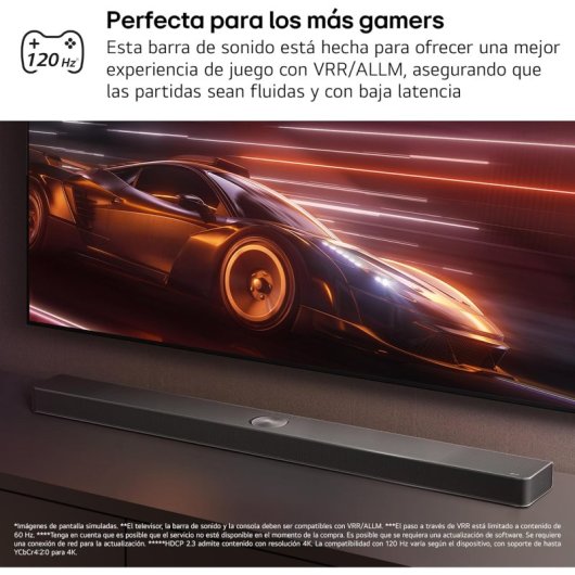 LG S90TY Barra de Sonido Inteligente 5.1.3 Canales Dolby Atmos 570W Negra