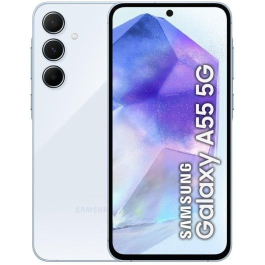 Samsung Galaxy A55 5G 8GB Azul Claro 256GB Ecrã Super AMOLED