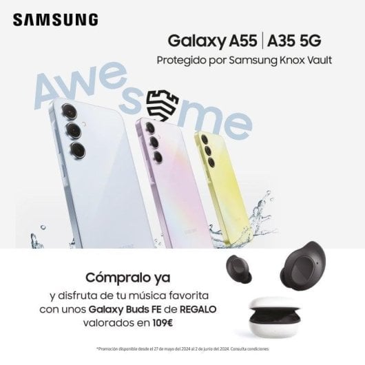 Samsung Galaxy A55 5G 8GB Azul Claro 256GB Ecrã Super AMOLED