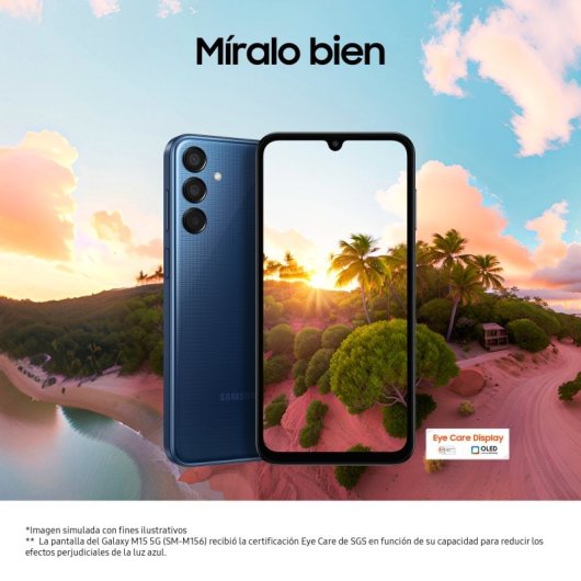 Samsung Galaxy M15 5G 4/128GB Azul Claro Libre Versión Importada EU