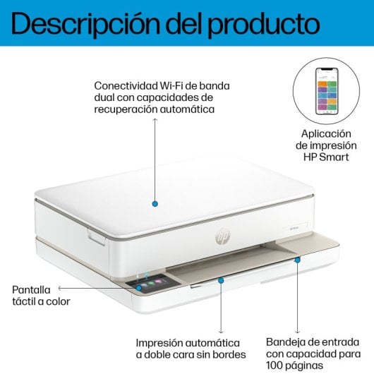 HP ENVY 6120e All-in-One Printer A jet d'encre thermique A4 4800 x 1200 DPI 10 ppm Wifi