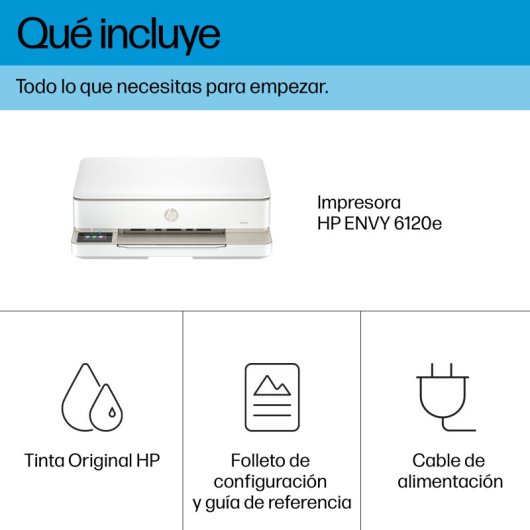 HP ENVY 6120e All-in-One Printer A jet d'encre thermique A4 4800 x 1200 DPI 10 ppm Wifi