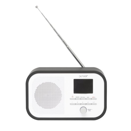 Denver DAB-40BLACK Radio Portátil Digital Negra