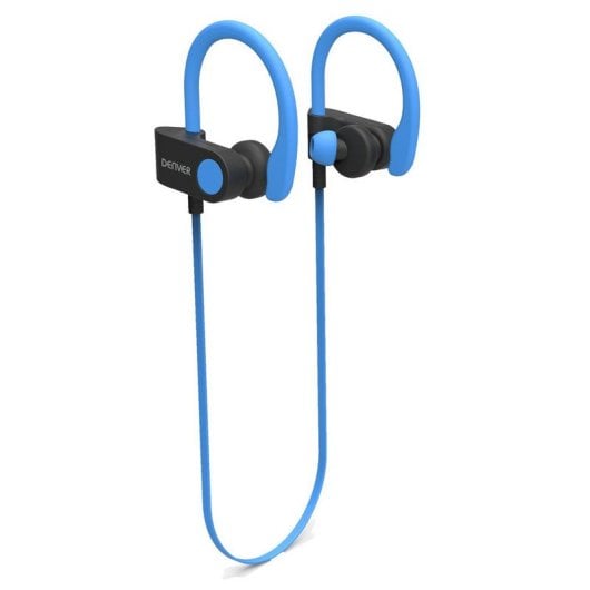 Denver BTE-110 BLUE Kopfhörer, kabellos, Nackenbügel, Sport, MicroUSB, Bluetooth, Schwarz, Blau