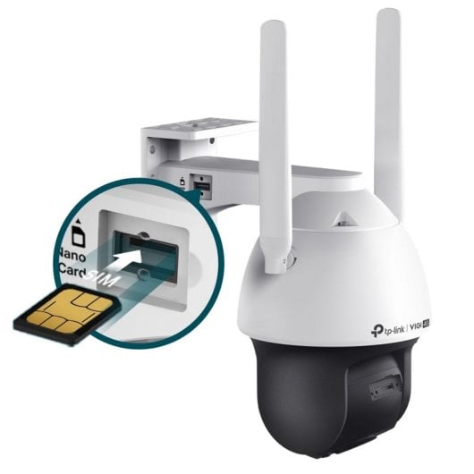 TP-Link VIGI C540-4G Cámara IP PT 4G Full Color 4MP para Exterior Blanca/Negra