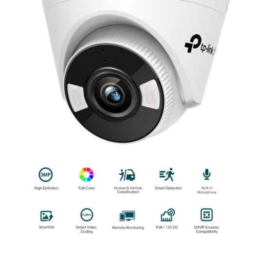 TP-Link VIGI C430 Cámara IP Tipo Turret Full Color 3MP PoE Blanca