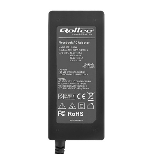 Qoltec 50011 Carregador 65W Preto