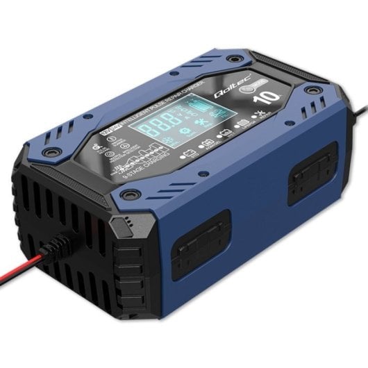Qoltec 52482 Cargador de Baterías Inteligente para Baterías STD/AGM/Gel/Lifepo4