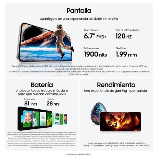 Samsung Galaxy S24 FE 5G 8GB 256GB 6.7" Giallo