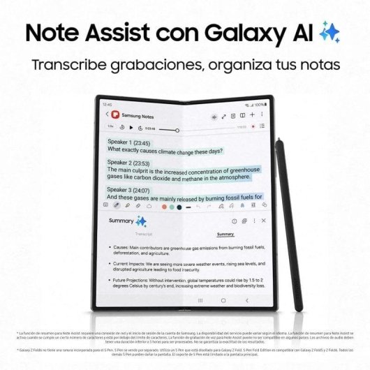 Samsung Galaxy Z Fold6 256GB Smartphone Plegable con IA Gris Libre Versión Importada EU