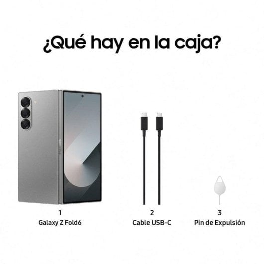 Samsung Galaxy Z Fold6 256GB Smartphone Plegable con IA Gris Libre Versión Importada EU