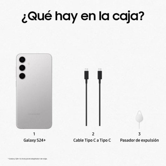 Samsung Galaxy S24 Plus 12/512GB Gris Marble Libre Versión Importada EU