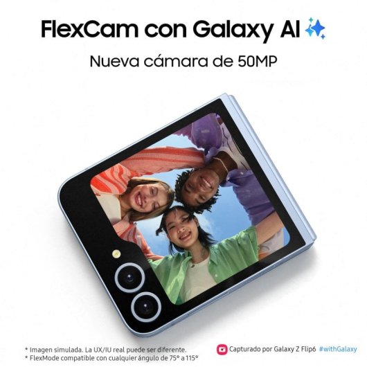 Samsung Galaxy Z Flip6 256GB Smartphone Plegable con IA Amarillo Libre Versión Importada EU