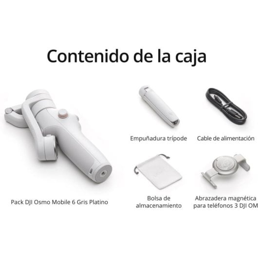 DJI Osmo Mobile 6 Estabilizador Inteligente para Smartphones Platino