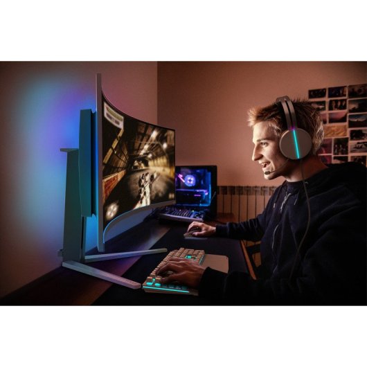 Monitor Philips Evnia 8000 49M2C8900L 49" Dual QHD 144Hz QD-OLED Curvo FreeSync Premium Pro HDR