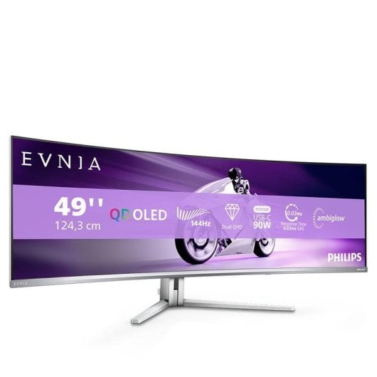 Monitor Philips Evnia 8000 49M2C8900L 49" Dual QHD 144Hz QD-OLED Curved FreeSync Premium Pro