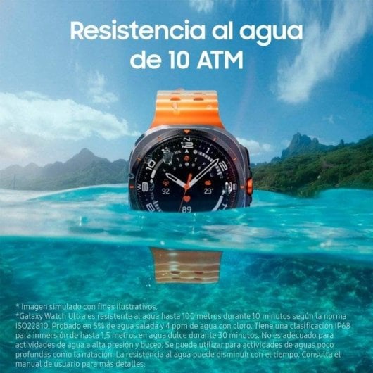 Samsung Galaxy Watch Ultra LTE GPS 47mm AMOLED Titane Gris Taille Unique Étanche 10ATM Pulsomètre SpO2