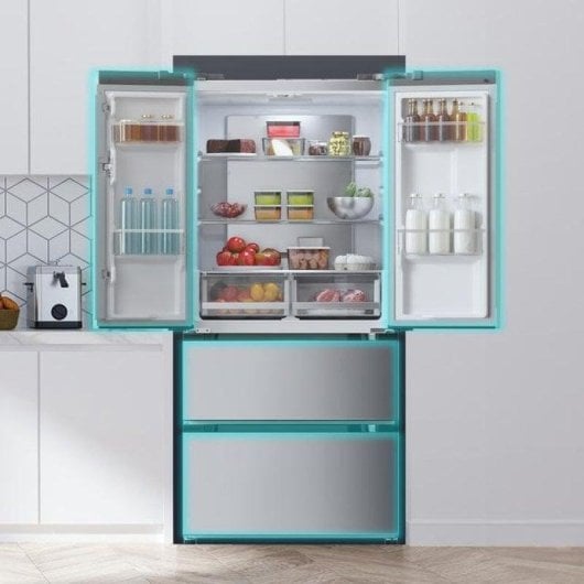 Frigorífico Cuatro Puertas Cecotec Bolero CoolMarket FD 436 Total No Frost 183cm 436L E Inox