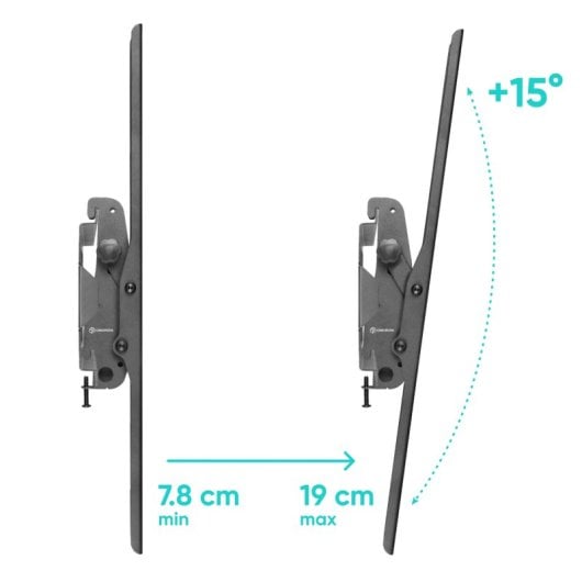 Onkron Soporte TV de Pared Inclinable  55"/100" Max 75Kg Negro