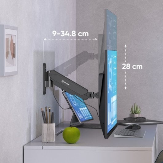 Onkron Soporte Pared TV y Monitor 13"/34" VESA 100x100 Max 8 Kg Negro