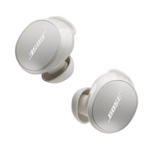 Ecouteurs Bose QuietComfort sans fil Bluetooth avec Réduction de Bruit, IPX4, Micro, Blanc fumé