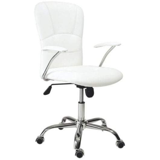 Home Heavenly Magic Silla de Oficina con Reposabrazos Acolchados Y Respaldo Alto Blanco