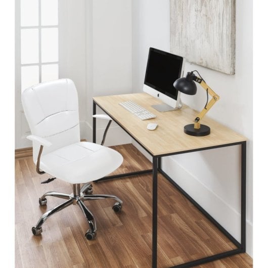 Home Heavenly Magic Silla de Oficina con Reposabrazos Acolchados Y Respaldo Alto Blanco