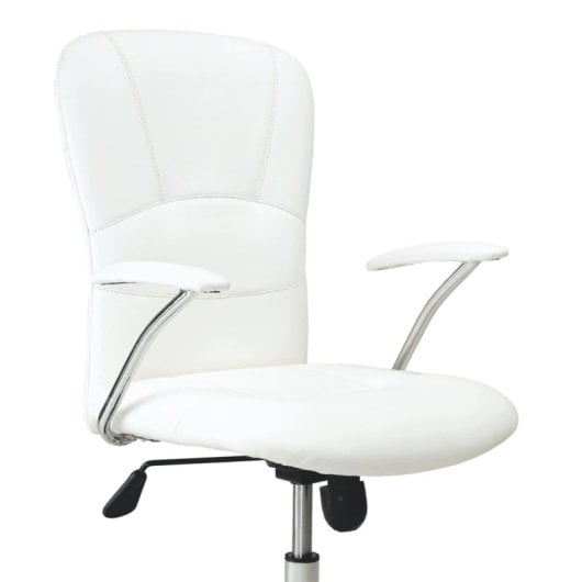 Home Heavenly Magic Silla de Oficina con Reposabrazos Acolchados Y Respaldo Alto Blanco