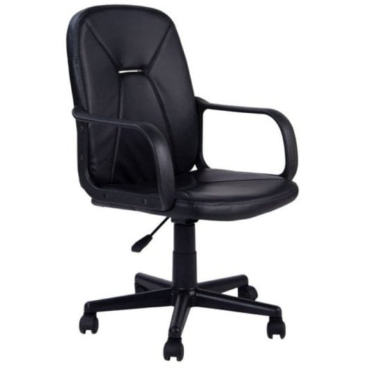 Home Heavenly Genet Silla de Escritorio con Altura Regulable Polipiel Negro