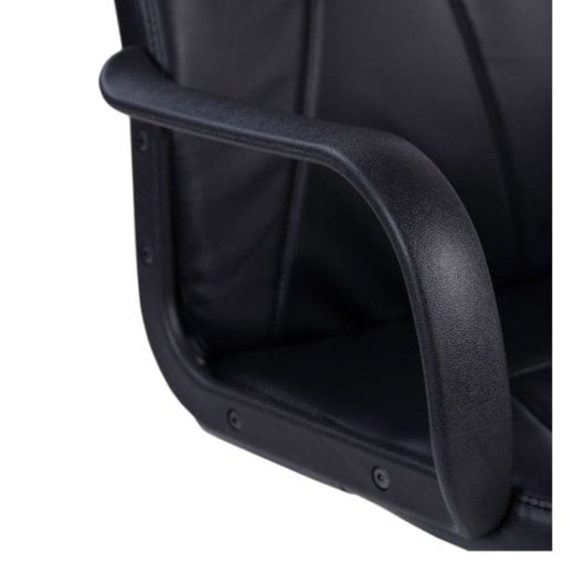 Home Heavenly Genet Silla de Escritorio con Altura Regulable Polipiel Negro