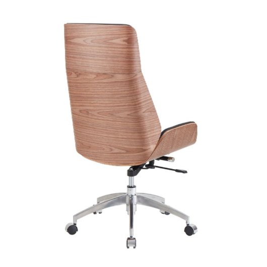 Home Heavenly Imperio Silla de Escritorio Giratoria Y Regulable en Altura Polipiel Negro