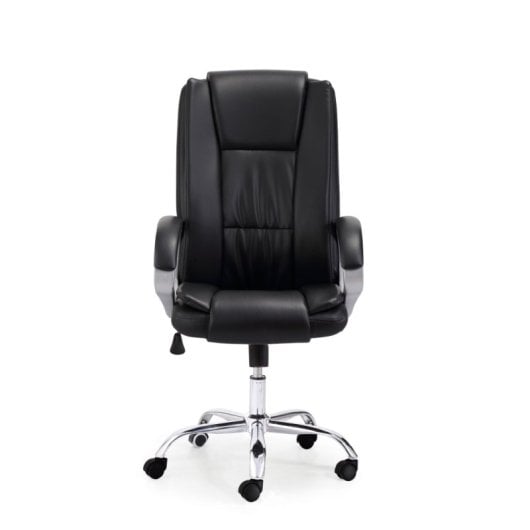 Home Heavenly Atlanta Silla de Escritorio con Reposacabezas Polipiel Negro
