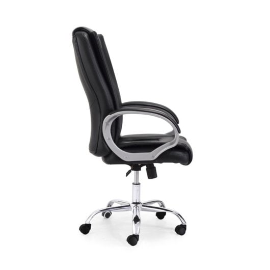 Home Heavenly Atlanta Silla de Escritorio con Reposacabezas Polipiel Negro