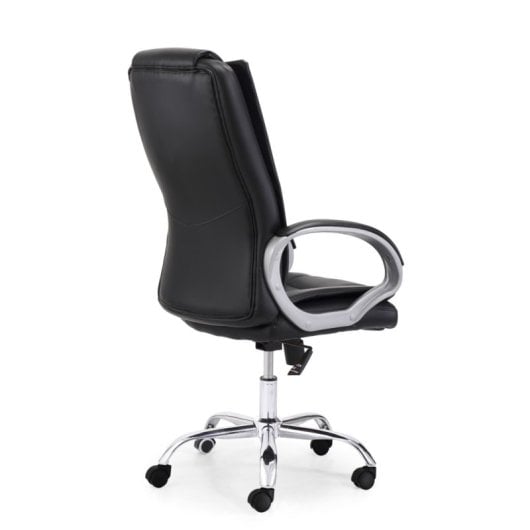 Home Heavenly Atlanta Silla de Escritorio con Reposacabezas Polipiel Negro
