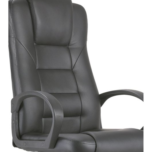 Home Heavenly Abogat Silla de Oficina de Forma Ergonómica Tapizada en Polipiel Negro