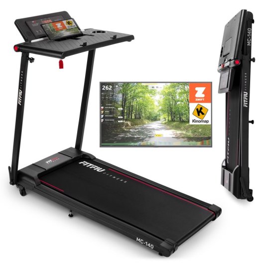 Fitfiu MC-140 Cinta de Correr Plegable con Soporte Pc/Tablet Velocidad Ajustable 12Km/h 42x100cm
