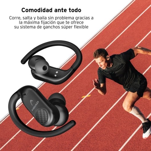 Head Flex Hooks Auriculares Inalámbricos Autonomía 8+32H IPX7 Negros