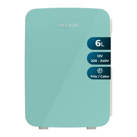 Mini Frigorifero Cecotec Bolero MiniCooling 6L Bahamas Mint 12V-220V Verde Compatto