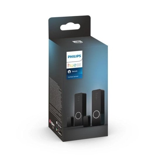 Capteur de Portes et Fenêtres Philips Hue Secure ZigBee Pack 4 Noir
