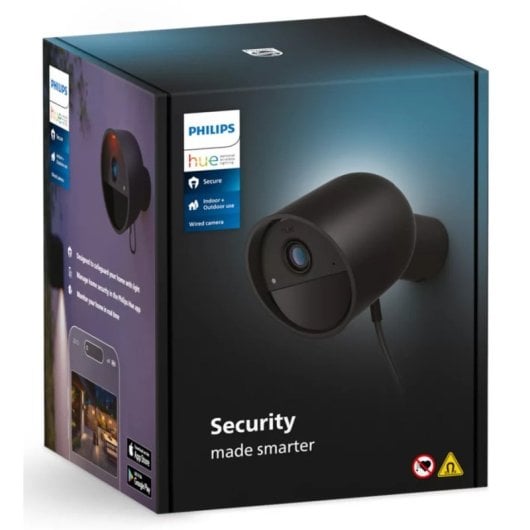 Philips Hue Secure Cam Caméra de sécurité filaire intérieure/extérieure Full HD Noir