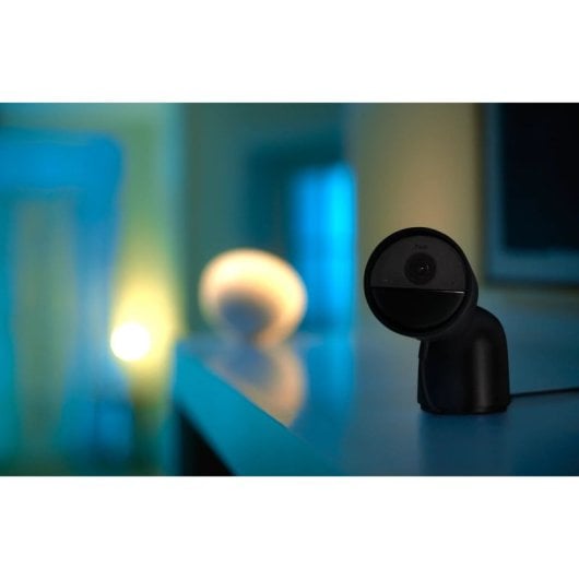 Caméra de sécurité filaire Philips Hue Secure pour bureau, intérieur et extérieur, Full HD, noir