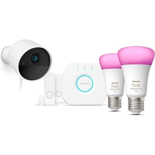 Überwachungskamera Philips Hue Secure Starter Pack FullHD Nachtsicht Innen Zwei-Wege-Audio Alarm