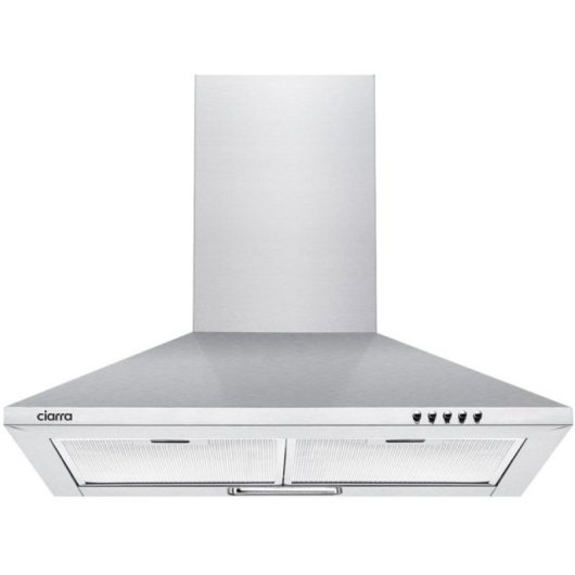 Cappa decorativa a parete Ciarra AW6201S da 60 cm classe A++ in acciaio inossidabile