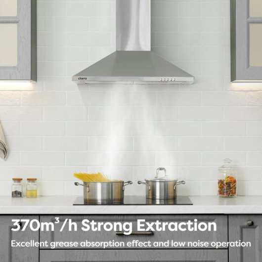 Cappa decorativa a parete Ciarra AW6201S da 60 cm classe A++ in acciaio inossidabile