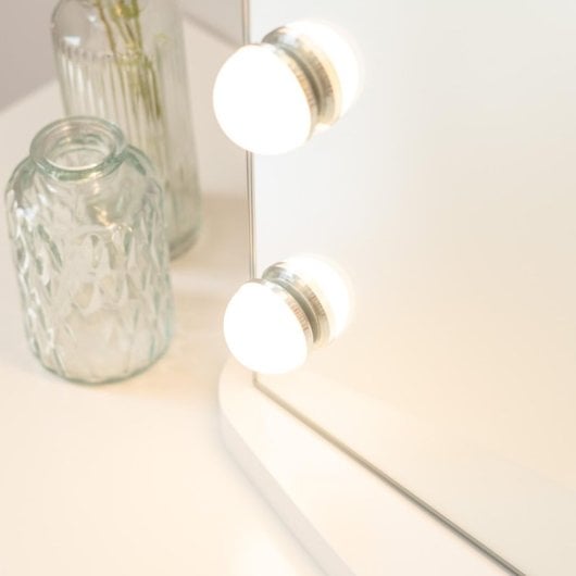 Specchio per il trucco Flamingueo con luce 15 lampadine LED 3 modalità di luce Controllo touch