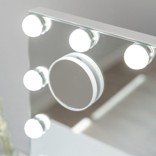 Specchio per il trucco Flamingueo con luce 15 lampadine LED 3 modalità di luce Controllo touch