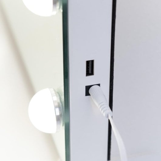 Specchio per il trucco Flamingueo con luce 15 lampadine LED 3 modalità di luce Controllo touch