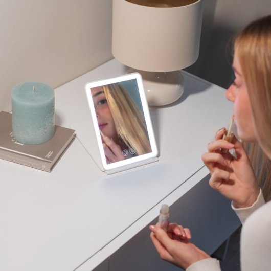 Flamingueo Schminkspiegel mit LED-Licht 3 Intensitäten Touch Control