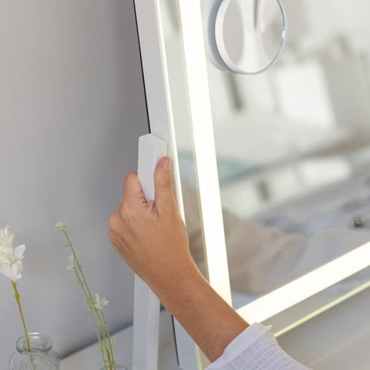 Specchio per il trucco Flamingueo con striscia LED rettangolare dimmerabile con luce 3 modalità di illuminazione Touch Control